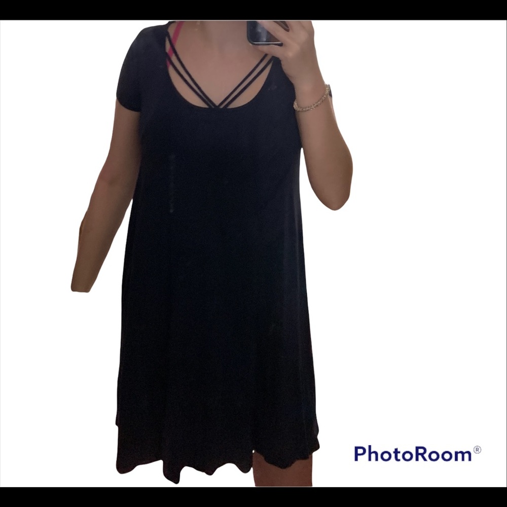 Hollister Navy Blue T-Shirt Dress